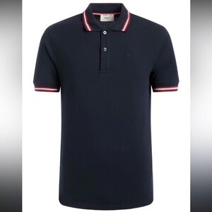 Bally Navy Blue Pique-knit Cotton Large EU
44 Mother Of Pearl Buttons Euc